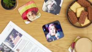 Print photos onto coasters