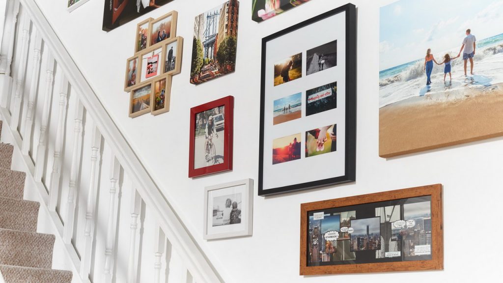 Hang framed photos on your wall