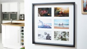 Hang framed photos on your wall